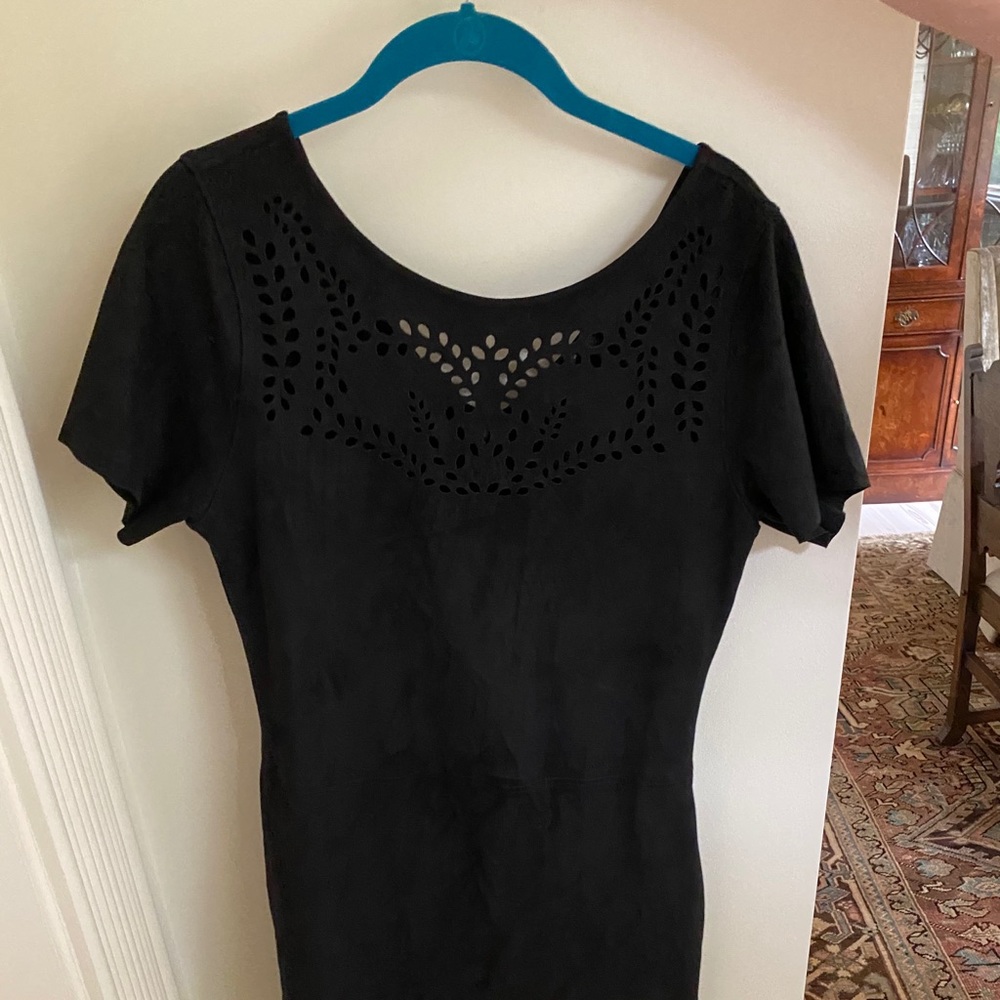 Sanctuary Faux Suede Dress With Cutout Detailing